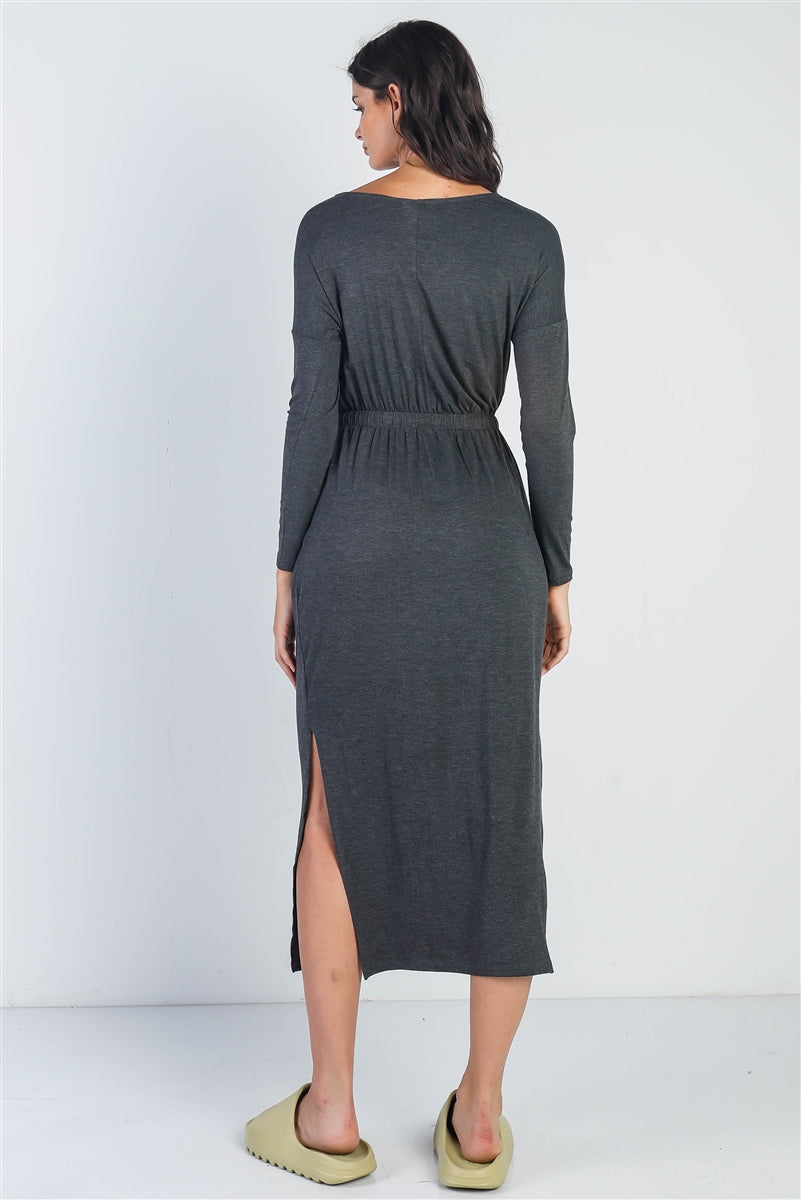 Long Sleeve Basic Maxi Dress