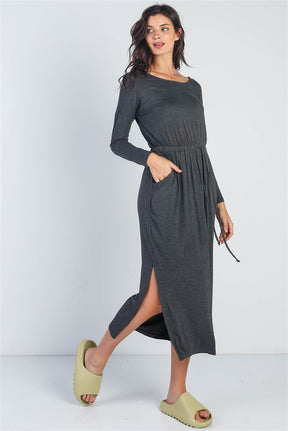 Long Sleeve Basic Maxi Dress