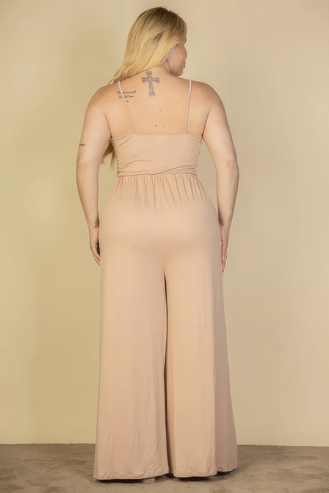 Plus Size Button Front Jumpsuit